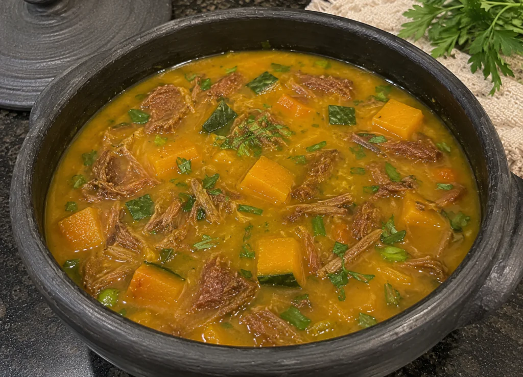 Caldo de Abóbora Cabotiá com Carne Seca:Receita Cremosa Fácil!