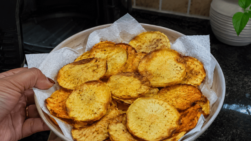 Chips de Mandioquinha na Airfryer:PetiscoCrocante que Você Já Fez! 5 (14)