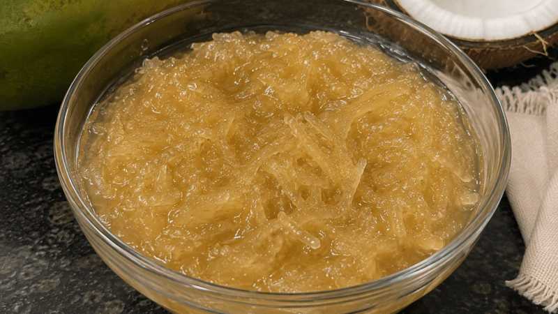 Doce de Mamão Verde Ralado com Coco Verdadeira Receita! 5 (12)