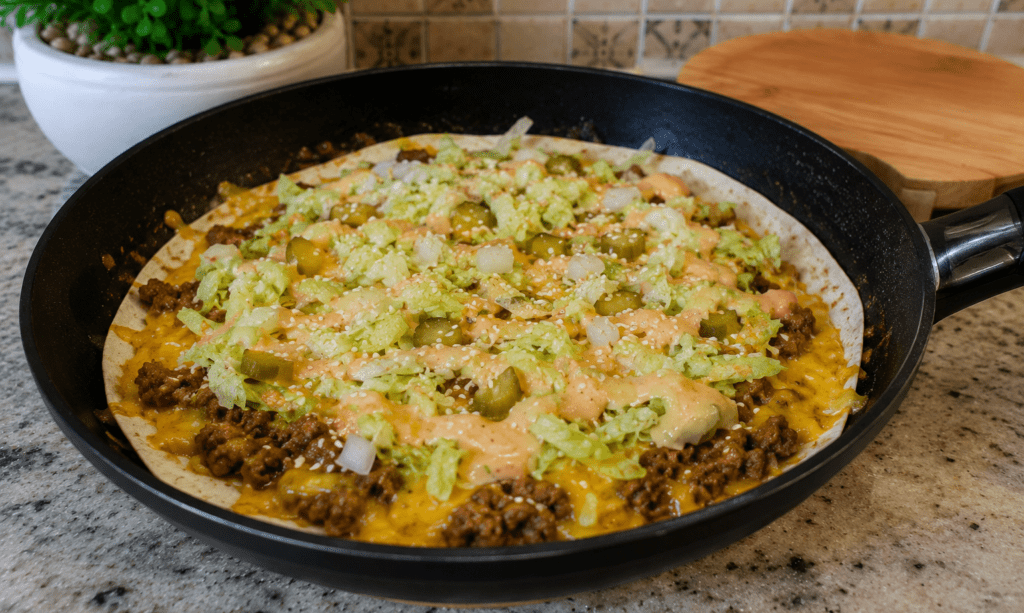 O Segredo do Taco Big Mac de Frigideira (Pronto em Minutos!)