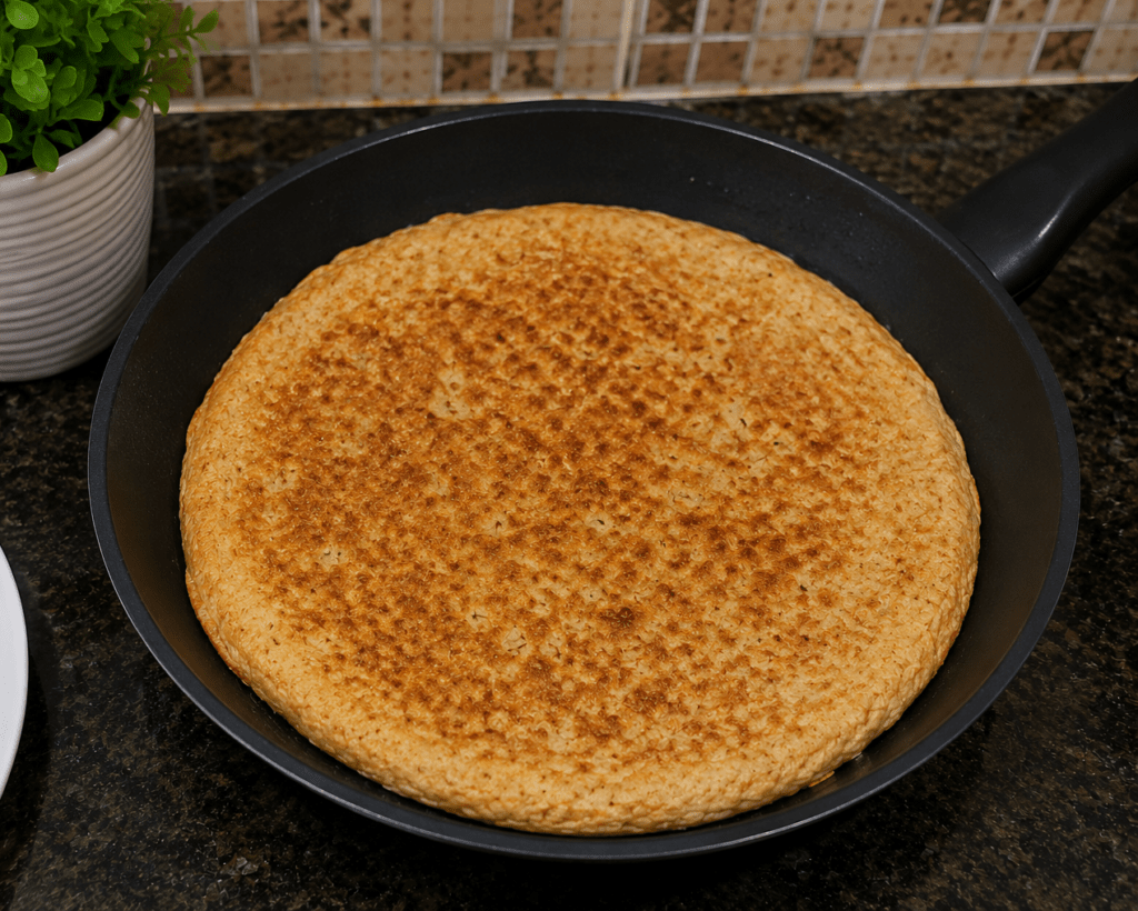 Pão de Aveia de Frigideira:ReceitaSaudável Pronta em 5 Minutos