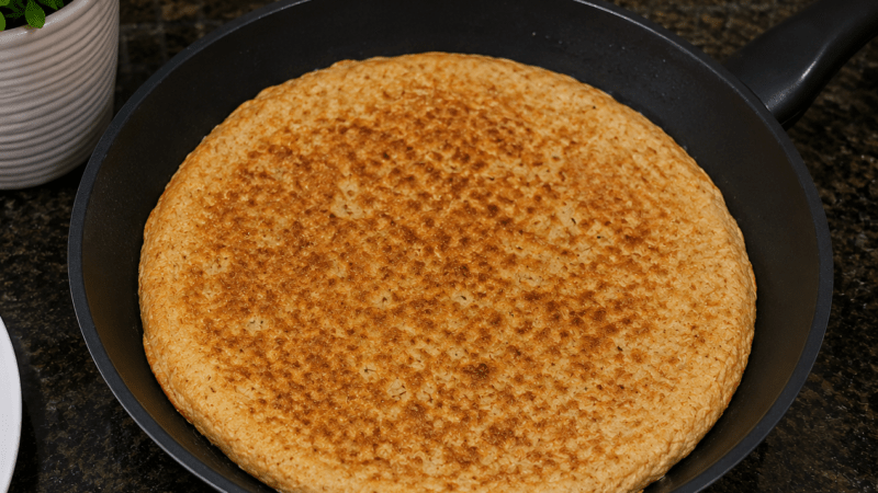 Pão de Aveia de Frigideira:ReceitaSaudável Pronta em 5 Minutos 5 (18)