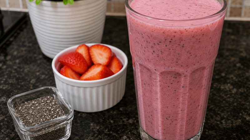 Shake Emagrecedor de Morango e Chia: Receita para Substituir o Jantar 5 (18)
