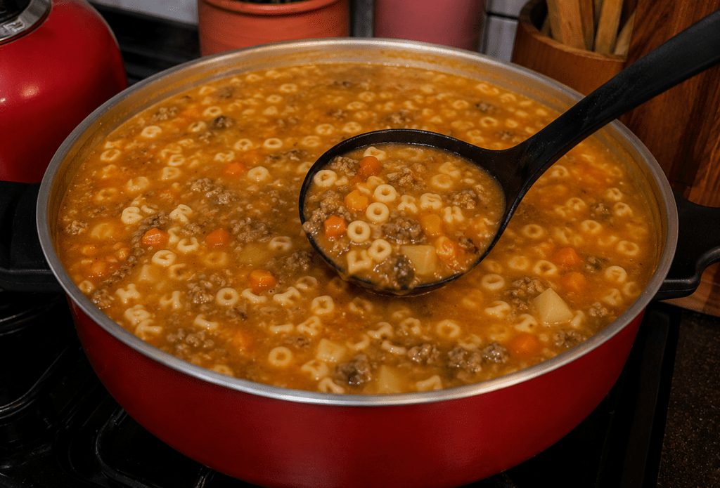 Sopa de Letrinhas: Carne Moída para Crianças Receita Fácil