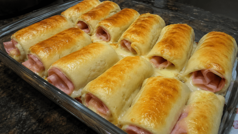 Como Fazer Enroladinho de Presunto Queijo Assado Fácil Rápida! 5 (32)