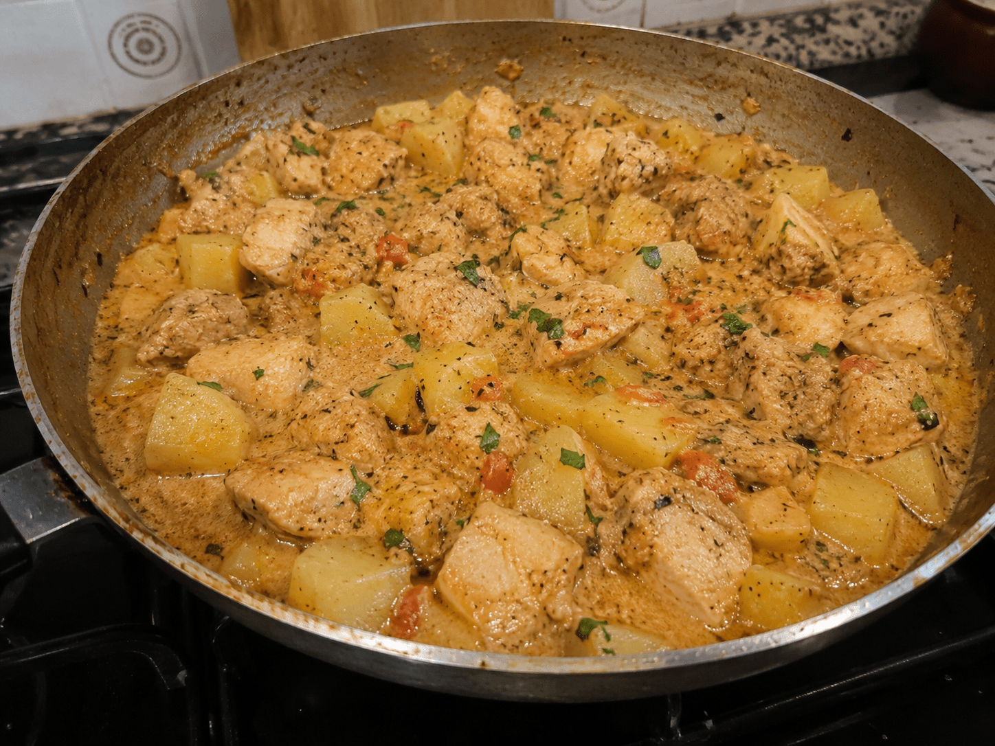 Frango Cremoso com Batata em Uma Panela Só Receita Fácil
