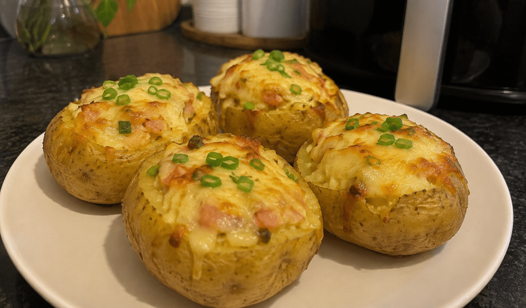 Batata Recheada na Air Fryer Receita Fácil para o Jantar