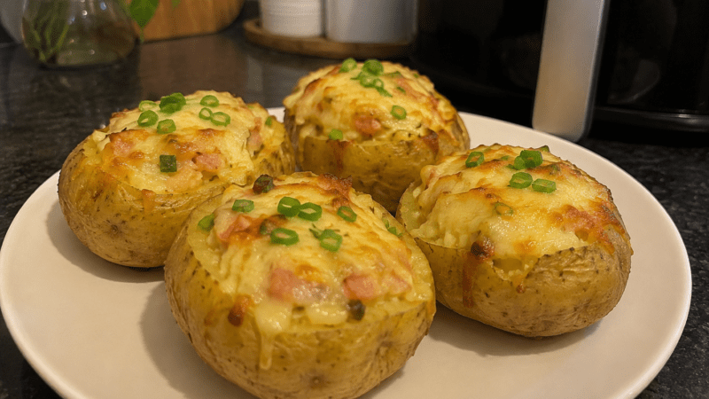 Batata Recheada na Air Fryer Receita Fácil para o Jantar 5 (20)