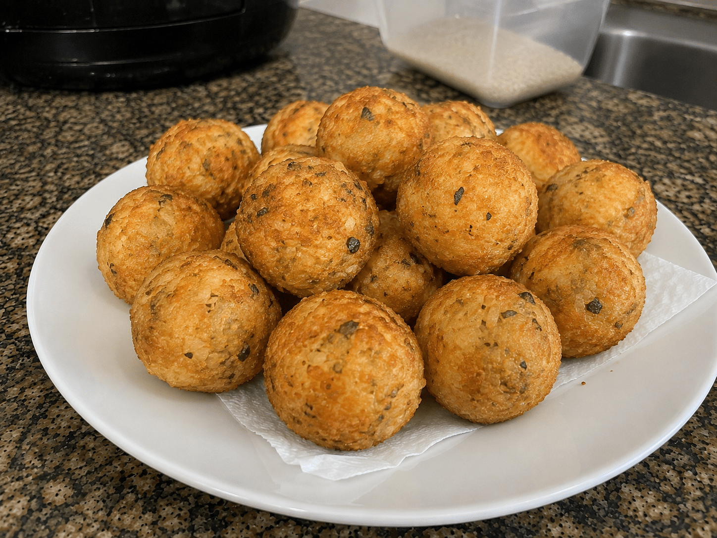 Bolinho de Arroz na Airfryer Fácil e Sequinho