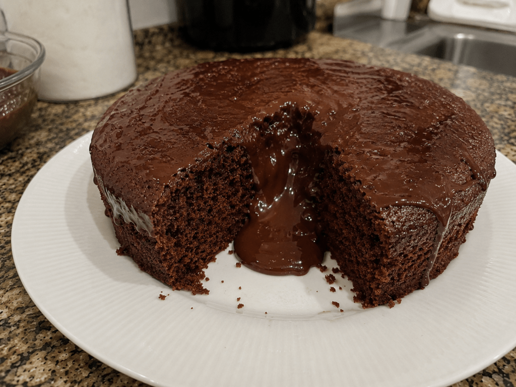 Bolo Vulcão de Chocolate: Super Fofinho e com Muito Recheio
