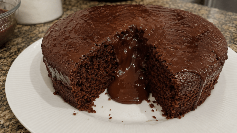 Bolo Vulcão de Chocolate: Super Fofinho e com Muito Recheio 5 (18)