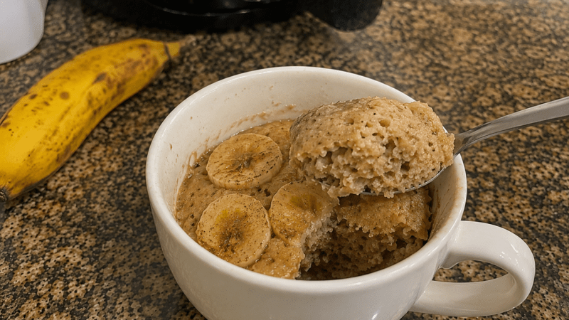 Bolo de Banana Fit de Caneca: Sem Farinha e Sem Açúcar 5 (12)