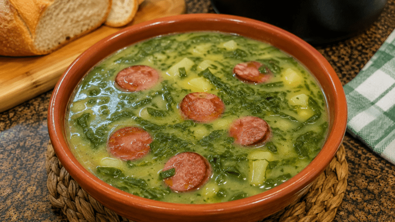 Caldo Verde Cremoso com Linguiça Fácil