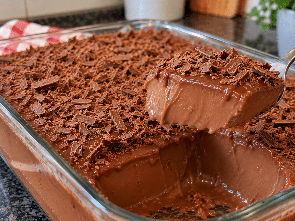 Pudim de Chocolate na Travessa sem Forno: Cremoso e Fácil